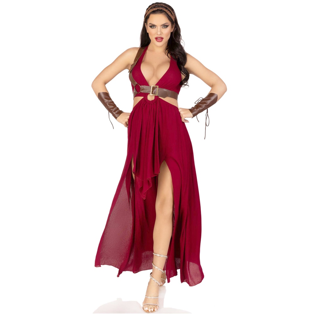 Leg Avenue - Warrior Maiden Costume - Burgundy